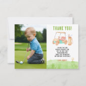 Carte De Remerciements Golf First Year Birthday Thank you (Devant)