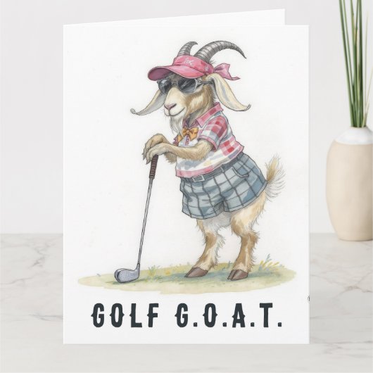Carte De Remerciements Golf G.O.A.T. - Big Golf Card (Devant)
