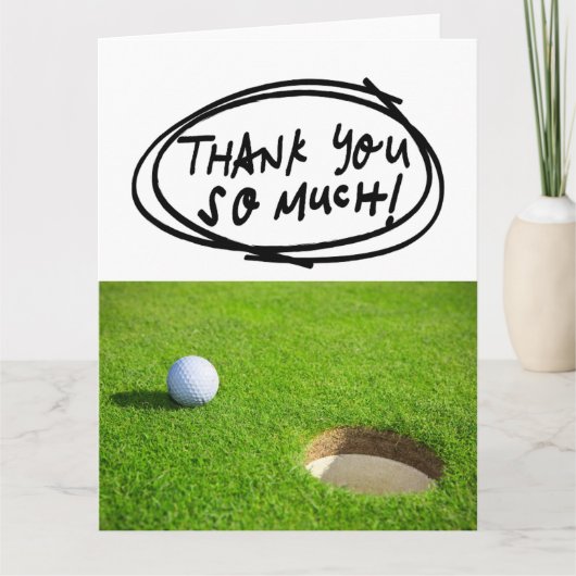 Carte De Remerciements GOLF Greens Gratitude : Fairway (Devant)