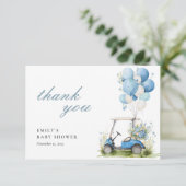 Carte De Remerciements Golf Let's Par-tee Boy Baby Shower (Debout devant)