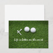Carte De Remerciements Golf Life est mieux sur le terrain de golf (Devant / Derrière)