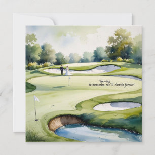 Carte De Remerciements Golf mariage pour célébrer avec nous
