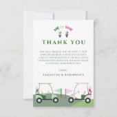 Carte De Remerciements Golf moderne Bébé Genre Reveal Par tee (Devant)