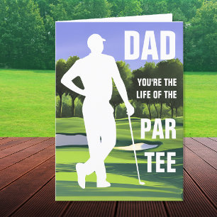 Carte De Remerciements Golf Papa Vie du parc Tee Funny Fête des pères
