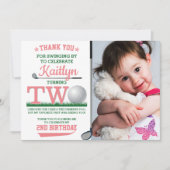 Carte De Remerciements Golf PAR-TEE 2ème anniversaire Photo (Devant)