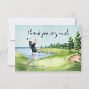 Carte De Remerciements Golf sur le terrain de golf