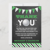 Carte De Remerciements Golf Thème Co-ed Baby shower (Devant)