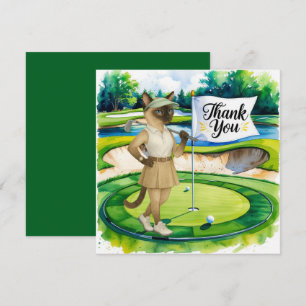 Carte de remerciements Golfer pour amoureux de les