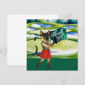 Carte de remerciements Golfer pour amoureux de les (Devant / Derrière)