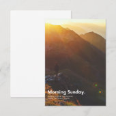 Carte De Remerciements Good-morning Sunday (Devant / Derrière)