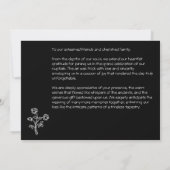 Carte De Remerciements Goth noires typoghraphy mariage enregistrer la dat (Dos)