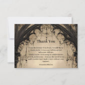 Carte De Remerciements Gothic Arch Black Rose Birthday Celebration (Devant)