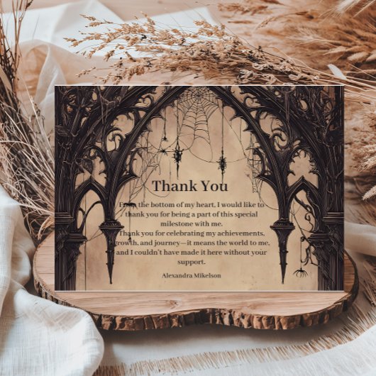 Carte De Remerciements Gothic Arch Midnight Birthday