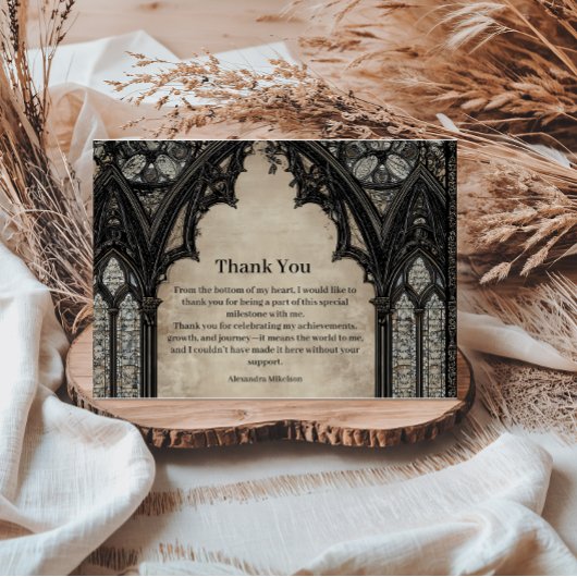 Carte De Remerciements Gothic Chandelier Midnight Birthday
