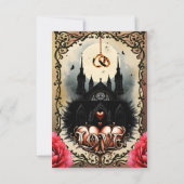 Carte De Remerciements Gothic Moon –Eternal Love Beneath the Midnight Sky (Dos)