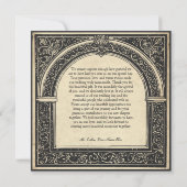 Carte De Remerciements Gothic Parchment Medieval Until Death (Dos)