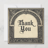 Carte De Remerciements Gothic Parchment Medieval Until Death (Devant)