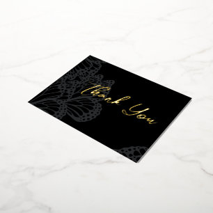 Carte de remerciements gothique à huile de monarqu