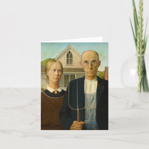 Carte De Remerciements gothique américain par Grant Wood