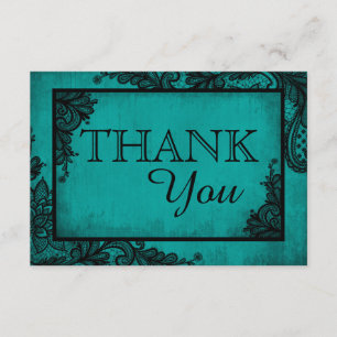 Carte de remerciements gothique de mariage de