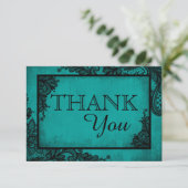 Carte de remerciements gothique de mariage de (Debout devant)
