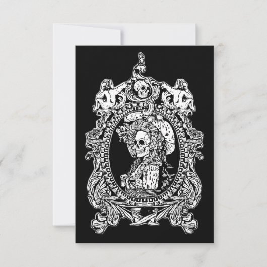 Carte De Remerciements Gothique Maiden (Devant)