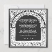 Carte De Remerciements Gothique Noir Blanc Médiéval Jusqu'À La Mort (Dos)