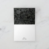 Carte de remerciements gothique Rose blanc et noir (Intérieur)