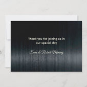 Carte De Remerciements Gouttes scintillantes argentées noir et rouge chic (Dos)