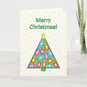 Carte De Remerciements GPS Geocaching Christmas Tree Christmas Card