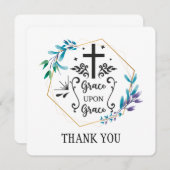 Carte De Remerciements Grace sur grâce (Devant / Derrière)