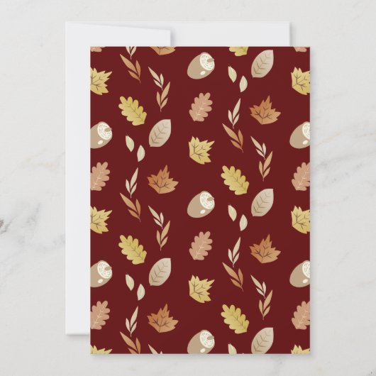 Carte De Remerciements Grâces Script Thanksgiving 3 Photo Collector Card (Dos)