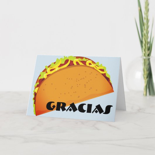 Carte De Remerciements GRACIAS (Merci) (Devant)