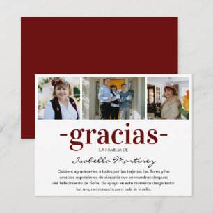 Carte De Remerciements Gracias Simpatia   Collage photo de la sympathie e