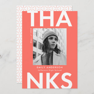 Carte De Remerciements Grad Grad Coral Diplôme photo