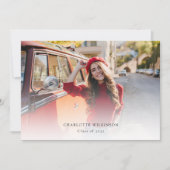 Carte De Remerciements Grad Photo Grad Grad 2025 (Devant)