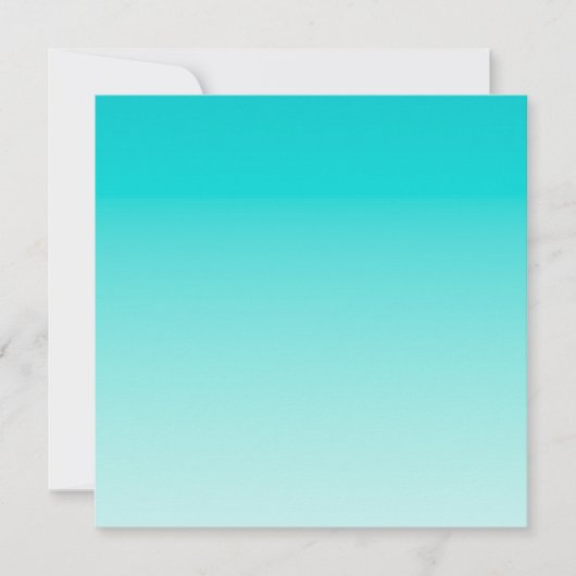 Carte De Remerciements gradient aqueux turquoise (Devant)