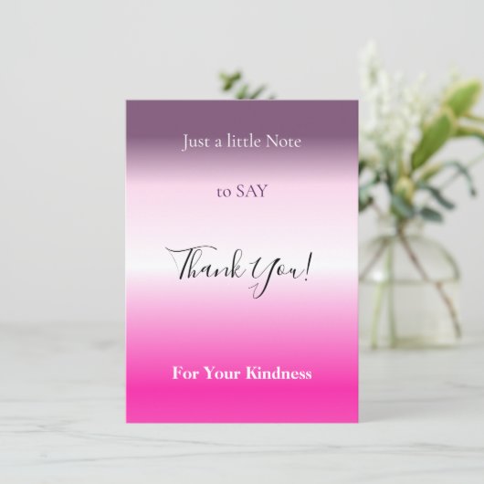 Carte De Remerciements Gradient background (Debout devant)