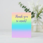 Carte De Remerciements Gradient de Gorgeous Pastel (Debout devant)