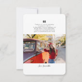 Carte De Remerciements Graduation 2024 Photo Grad Party (Dos)