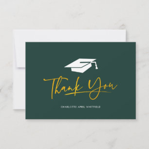 Carte De Remerciements Graduation 2025 Minimaliste Script Grad