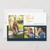 Carte De Remerciements Graduation 2025 Photo Collage Script (Devant)