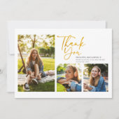 Carte De Remerciements Graduation 2025 Photo Collage Script Graduate (Devant)