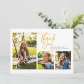 Carte De Remerciements Graduation 2025 Photo Collage Script Graduate (Debout devant)