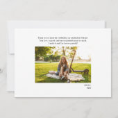 Carte De Remerciements Graduation 2025 Photo Collage Script Graduate (Dos)