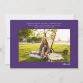 Carte De Remerciements Graduation 2025 Photos modernes (Dos)