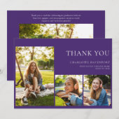 Carte De Remerciements Graduation 2025 Photos modernes (Devant / Derrière)