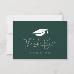 Carte De Remerciements Graduation 2025 Script minimaliste