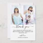 Carte De Remerciements Graduation 4 PHOTO (Dos)
