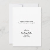 Carte De Remerciements Graduation Black Gold Tassel moderne manuscrit (Dos)